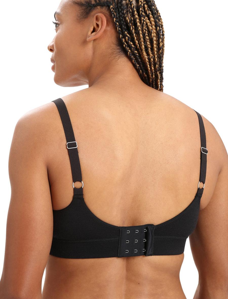 Soutien Gorge Icebreaker Merino Queens Clasp Femme Noir | FR 1811FDNM